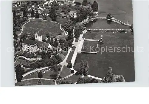 Romanshorn Bodensee Fliegeraufnahme Alkoholfreies Volksheim und Gasthaus Schloss