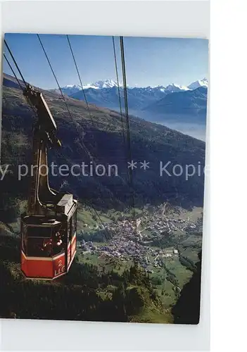 Leukerbad Luftseilbahn Mischabel und Weisshorn Kat. Loeche les Bains