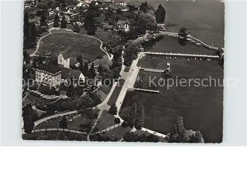 Romanshorn Bodensee Fliegeraufnahme Alkoholfreies Volksheim und Gasthaus Schloss