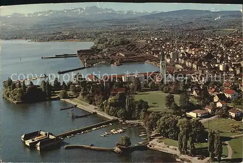 Romanshorn Bodensee Flugaufnahme Blick auf Saentis