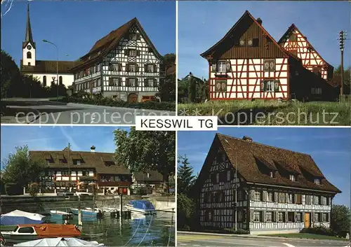 Kesswil Fachwerkhaeuser Hafen Kirche Kat. Kesswil