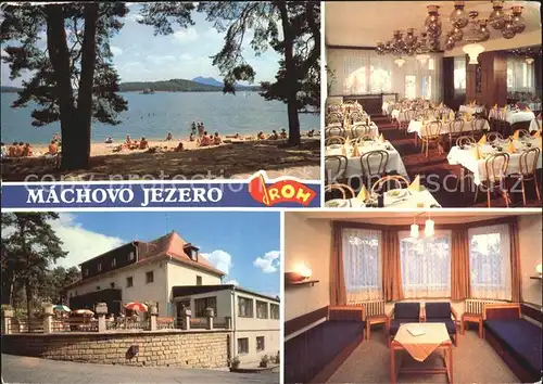 Machovo Jezero Strand Restaurant Zimmer Kat. Tschechische Republik