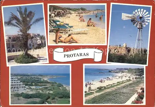 Protaras Cyprus Zypern Strand Windmuehle Kat. Zypern