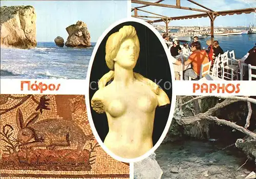 Paphos Birthplace of Venus Harbour Mosaik Kat. Paphos Cyprus