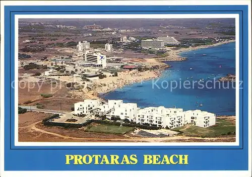 Protaras Cyprus Zypern Fliegeraufnahme Hotels and Beach Kat. Zypern