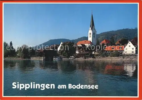 Sipplingen Partie am Bodensee mit Kirche Kat. Sipplingen