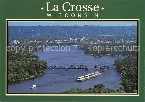 La Crosse Wisconsin Fliegeraufnahme Mississippi River Kat. La Crosse