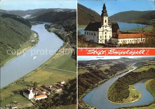 Engelhartszell Donau Oberoesterreich Fliegeraufnahme Stift Engelszell Donauschleife Kat. Engelhartszell