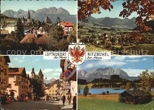 Kitzbuehel Tirol Wilder Kaiser Vorderstadt Dorfmotiv Schwarzsee Kat. Kitzbuehel