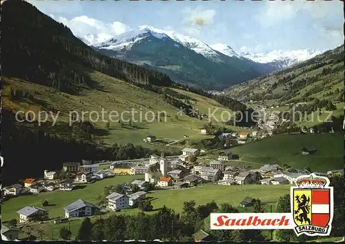 Saalbach Hinterglemm mit Zwoelferkogel Kat. Saalbach Hinterglemm