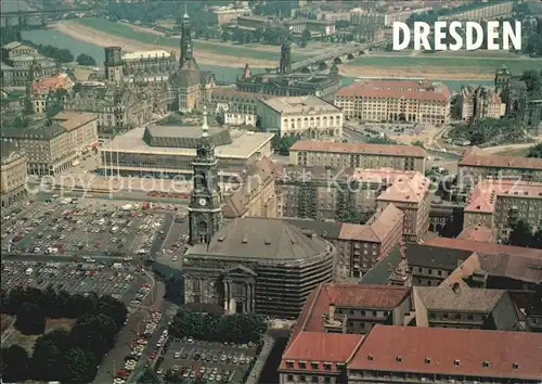 Dresden Altstadtkern Fliegeraufnahme Kat. Dresden Elbe