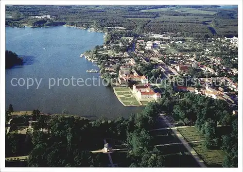 Rheinsberg Schloss und Schlosspark am Grienericksee Fliegeraufnahme Kat. Rheinsberg