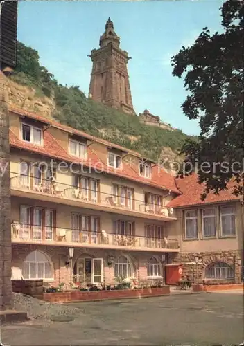 Kyffhaeuserdenkmal mit FDGB Erholungsheim Glueck auf Kat. Bad Frankenhausen