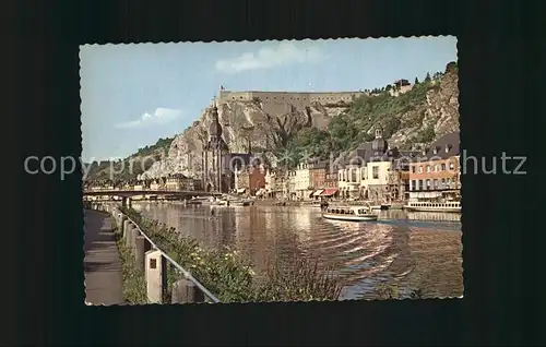 Dinant Wallonie Panorama Schiff Kat. Dinant