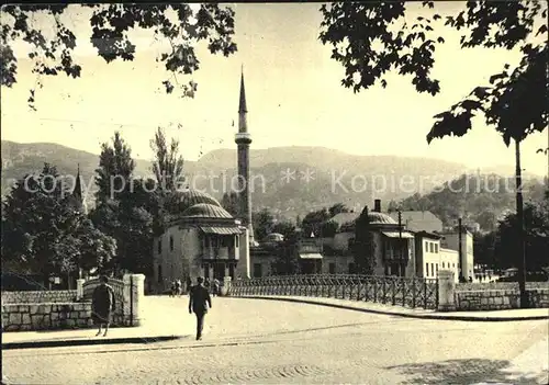 Sarajevo Teilansicht Minarett Kat. Sarajevo