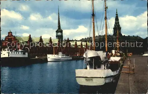 Kobenhavn Borsen Boerse Hafen Schiffe Kat. Kopenhagen