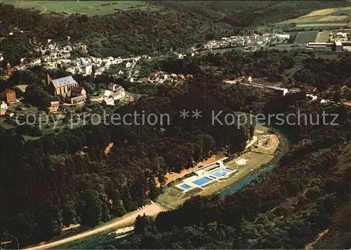 Kyllburg Rheinland Pfalz Stiftsberg Schwimmbad Fliegeraufnahme Kat. Kyllburg