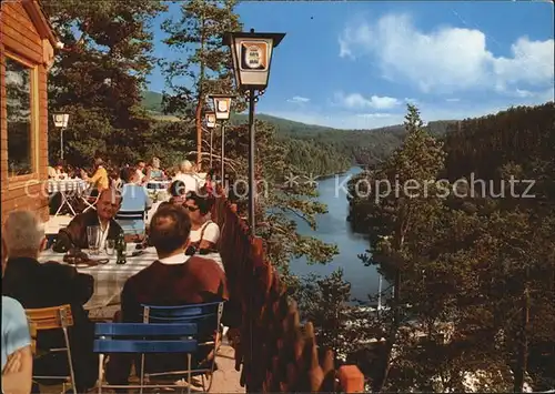 Hoellensteinsee Ausflugsgaststaette Seeblick Terrasse Kat. Viechtach