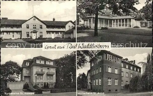 Bad Waldliesborn Badehaus Kurpark Kurpension Dr Pluempe Muetterheim St Anna Kat. Lippstadt