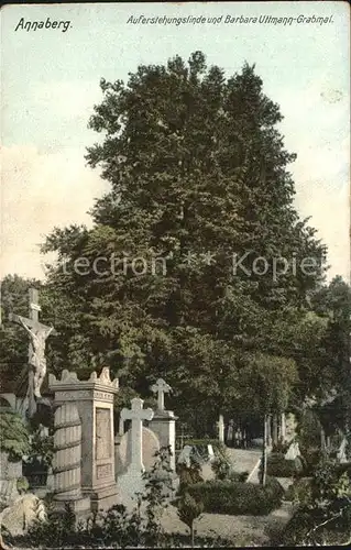 Annaberg Buchholz Erzgebirge Barbara Uttmann Grabmal Kat. Annaberg