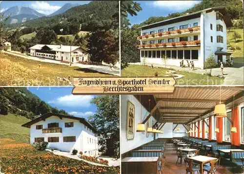 Salzberg Berchtesgaden Jugendheim und Sporthotel Seimler Gastraum Kat. Berchtesgaden