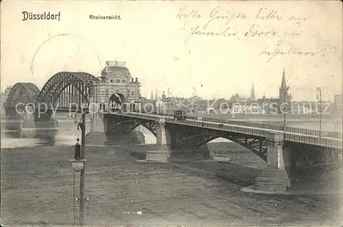 Duesseldorf Rheinbruecke Kat. Duesseldorf