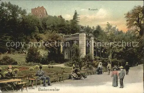 Badenweiler Kurpark mit Burgruine Kat. Badenweiler