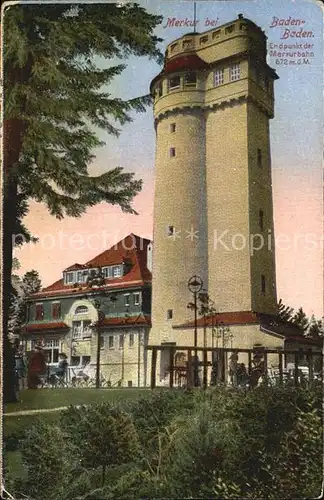 Baden Baden Merkur  Turm Kat. Baden Baden