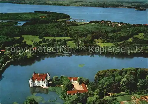 Gluecksburg Ostseebad Schloss und Foerde Fliegeraufnahme Kat. Gluecksburg (Ostsee)