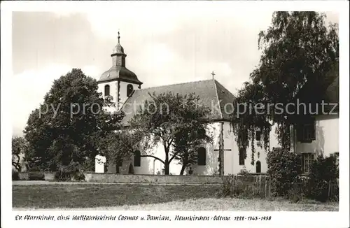 Neunkirchen Mosbach Pfarrkirche Wallfahrtskirche Cosmas Damian  Kat. Neunkirchen