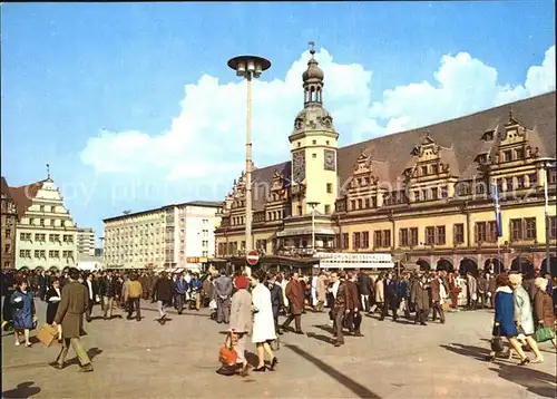 Leipzig Altes Rathaus und alte Waage am Markt Kat. Leipzig