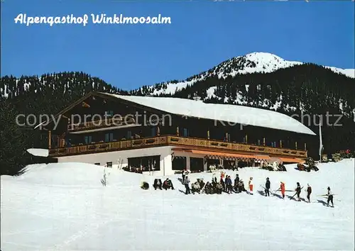 Reit Winkl Alpengasthof Winklmoosalm Wintersportplatz Skifahrer Kat. Reit im Winkl