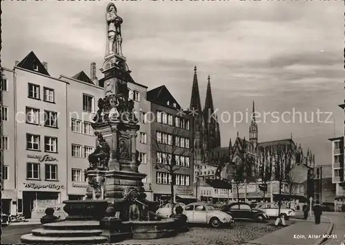 Koeln Rhein Alter Markt Mit Jan von Werth Denkmal und Dom Kat. Koeln