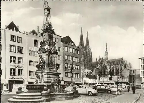 Koeln Rhein Alter Markt Brunnen Denkmal Kat. Koeln
