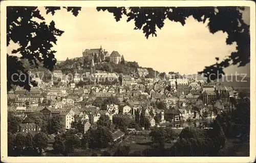 Marburg Lahn gesamt mit Schloss Kat. Marburg