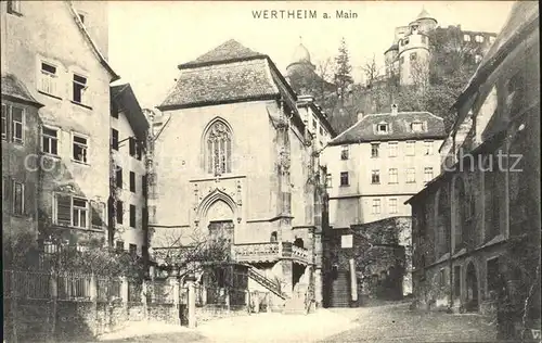 Wertheim Main Ortspartie mit Burg Kat. Wertheim
