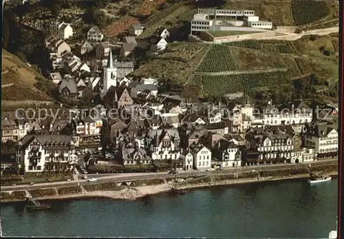 Assmannshausen Rhein Fliegeraufnahme Kat. Ruedesheim am Rhein