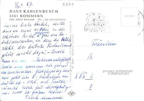 Kommern Mechernich Haus Kahlenbusch Windmuehle Kat. Mechernich