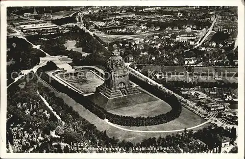 Leipzig Fliegeraufnahme Voelkerschlachtdenkmal  Kat. Leipzig