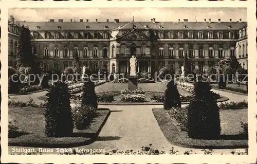 Stuttgart Neues Schloss mit Rosengarten Kat. Stuttgart