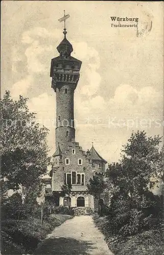 Wuerzburg Frankenwarte Turm Kat. Wuerzburg