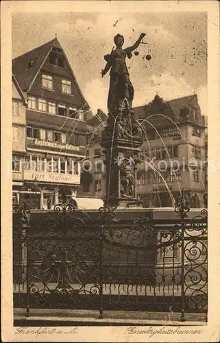 Frankfurt Main Gerechtigkeitsbrunnen Kat. Frankfurt am Main