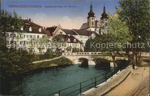 Donaueschingen Schuetzenbruecke Donau Kat. Donaueschingen