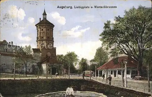 Augsburg Liebigplatz Wertachbrunnen Kat. Augsburg