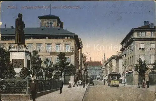 Mainz Rhein Gutenbergdenkmal Ludwigstrasse