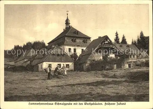 Schmalzgrube Hammerherrenhaus mit Werkgebaeuden Kat. Joehstadt