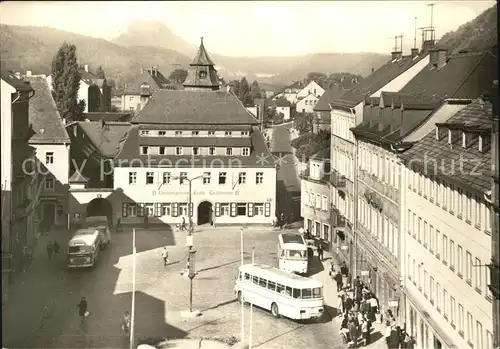 Bad Schandau Markt mit Erholungsheim Ernst Thaelmann Lilienstein Kat. Bad Schandau