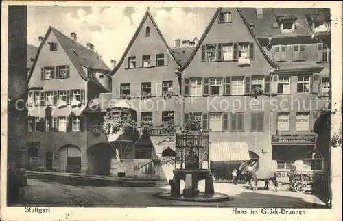 Stuttgart Hans im Glueck Brunnen Kat. Stuttgart