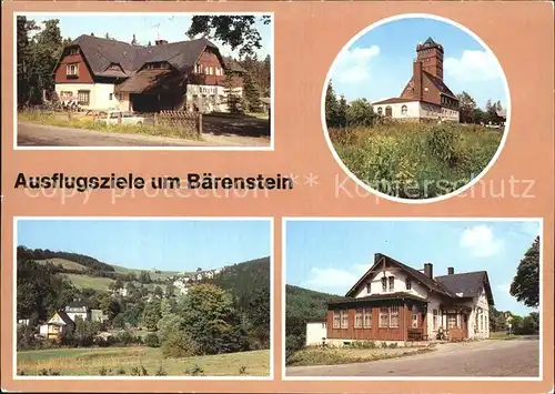 Baerenstein Annaberg Buchholz Ausflugsziele Joehstadt Kuehberg Koenigswalde Gaststaetten Ferienheim Kat. Baerenstein