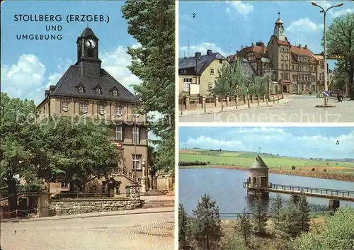 Stollberg Erzgebirge und Umgebung Querenbachtalsperre Lugau Thalheim Rathaus Kat. Stollberg